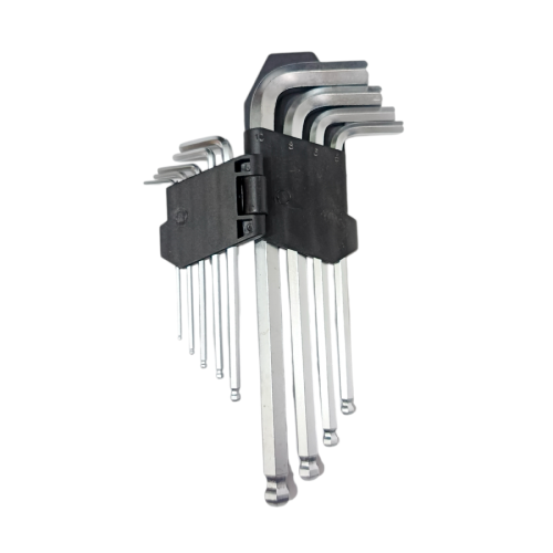 1.5 MM - 10 MM / PAORISONIC 665Q Kunci L Hexagon Ballpoint Panjang Wrench Screw 9 Pcs Set