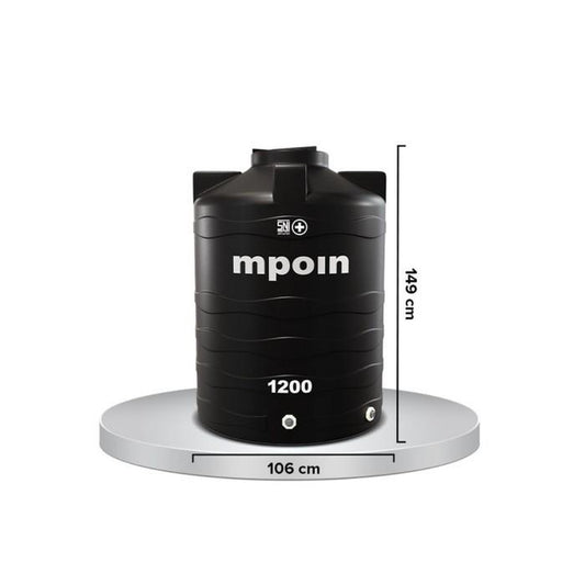 1150 L / MPOIN + Water Torrent Tangki Tandon Air PVC Green + Acc SetWater Torrent Tangki Air PVC Green Granite Set