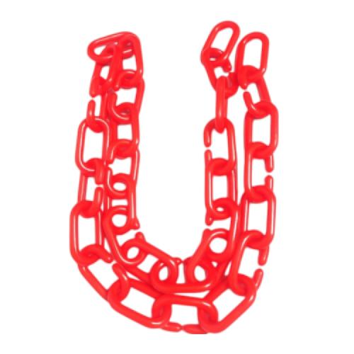 1/4 IN / TM Rantai Plastik PVC Talang Motor Anjing 6 MM Merah Meter