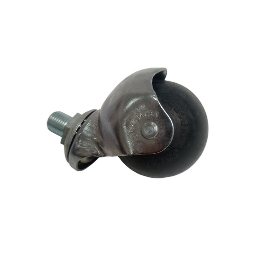 2 IN / TM Roda Hidup Trolly Non Rem Bulat Drat Karet Hitam Rem