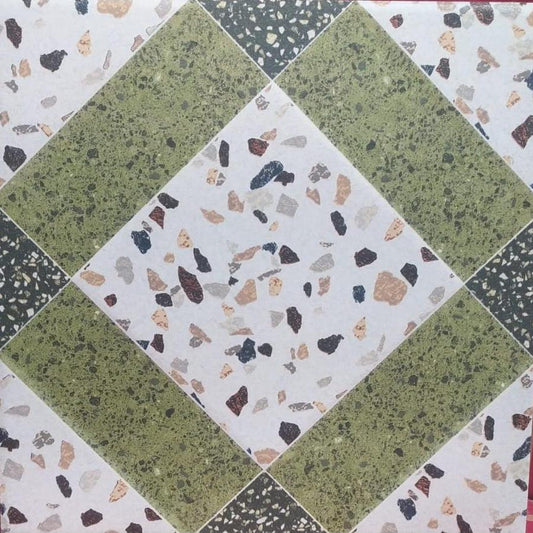 25 CM x 25 CM / ASIA ROCKFORD Keramik Lantai Kamar Mandi Matte Green Dus