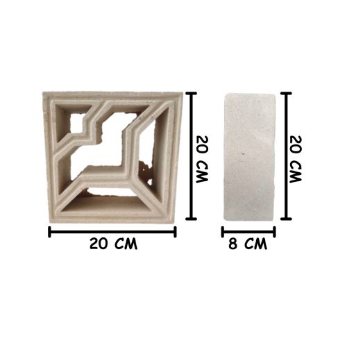 20 CM X 20 CM / NM 19 Rooster Lubang Angin Pasir Putih Jumlah Sisi Biji