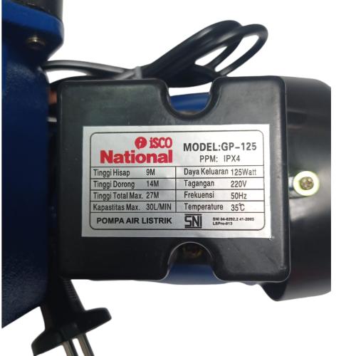 ISCO GP-125 Pompa Air Sumur Dangkal Semi Jet Pump Non Otomatis Set