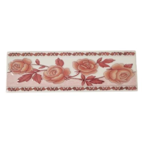 8 CM X 25 CM / NM 1453 List Keramik Dinding Kamar Mandi Pink Lembar