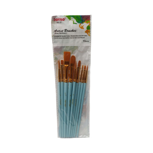 1 MM - 8 MM / JOYKO BR17 Kuas Lukis Tembok Kayu Besi Air Acyrlic Paint Brush Set