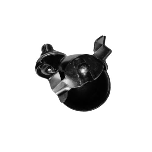 2 IN / TM Roda Hidup Trolly Rem Bulat Drat Karet Hitam Rem