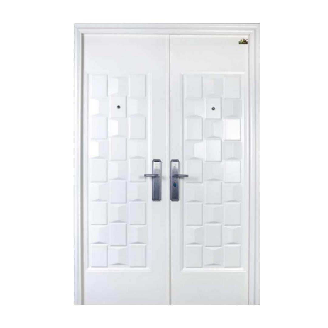 5 CM x 150 CM x 230 CM / FORTRESS PRIME 150.03 DOUBLE DOOR Pintu Baja White Set