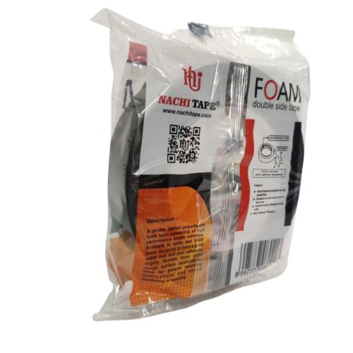 24 MM / NACHI Isolasi Bolak Balik Busa Double Foam Tape Hitam