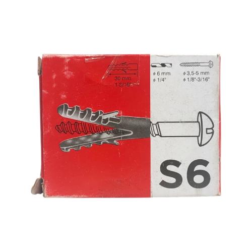 S 6 / POLYSTAR Angkur Dinding Dudukan Baut Sekrup Tembok PVC Ecer Dus