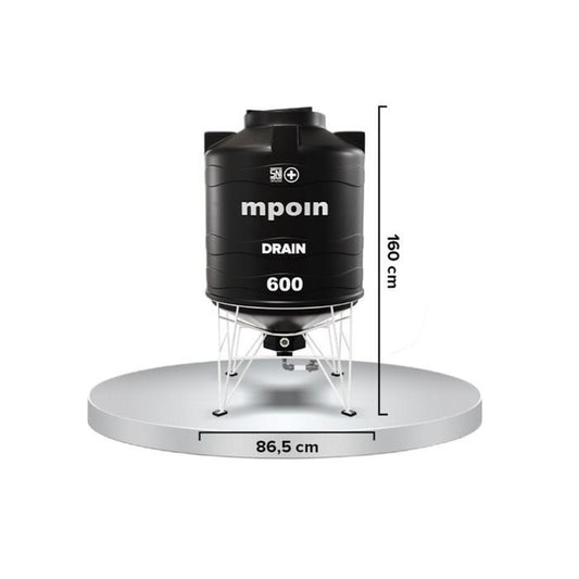 510 L / MPOIN + DRAIN D600 Water Torrent Tangki Tandon Air PVC Green + Acc Set