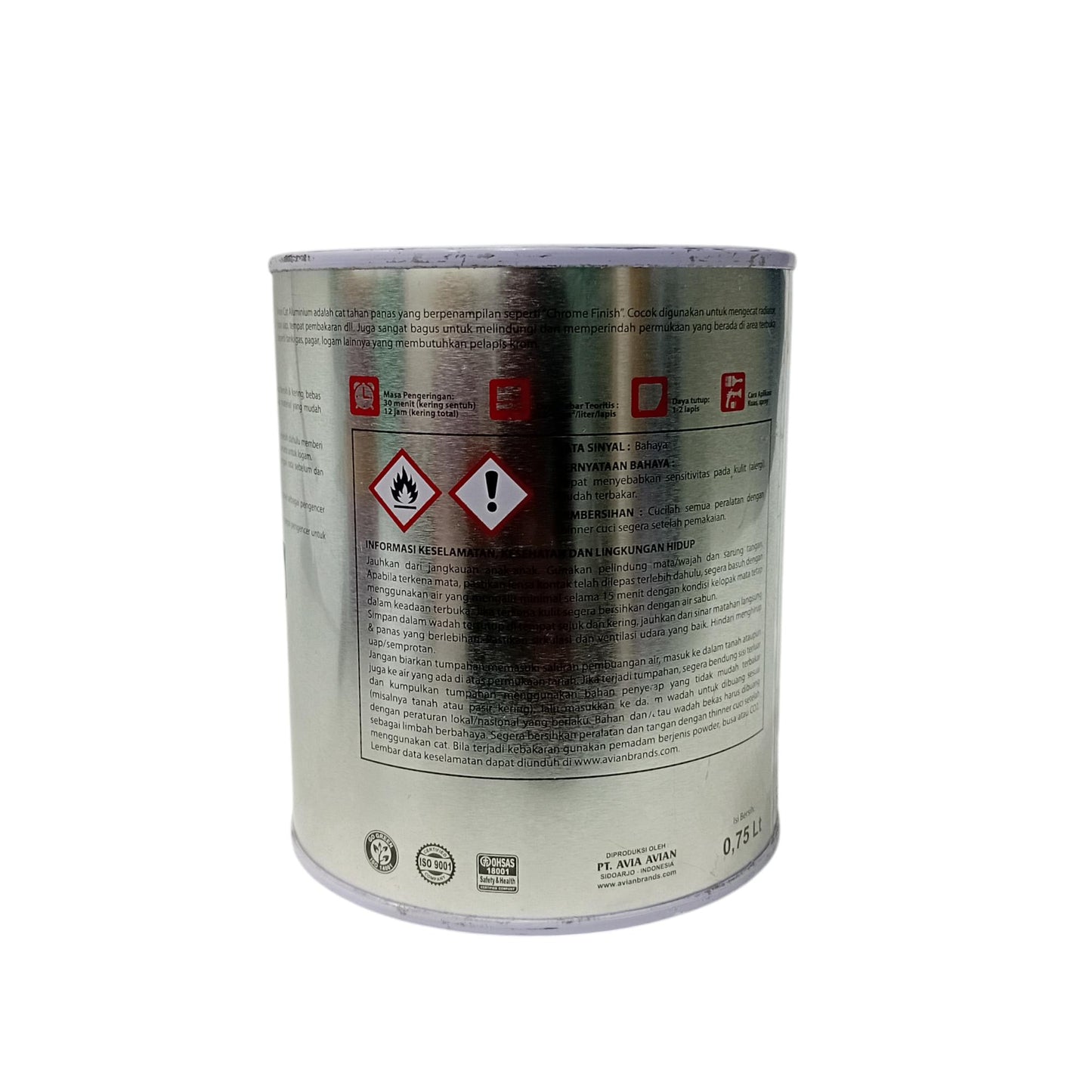 1 KG / AVIAN ALUMIINIUM Cat Kayu Besi Wood Metal Paint Kaleng