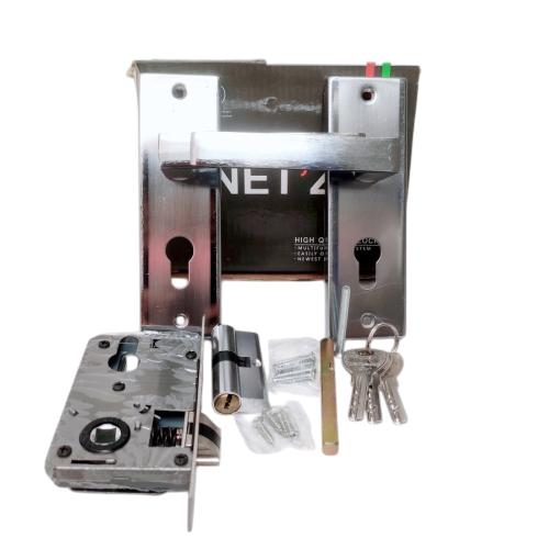 NET'Z 3012-2 SN / CP Handle Door Lock Tarikan Handle Kunci Pintu Kecil Set