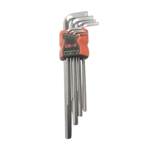 1.5 MM - 10 MM /QTOOLS Kunci L Hexagon Rata Panjang Wrench Screw 9 Pcs Set