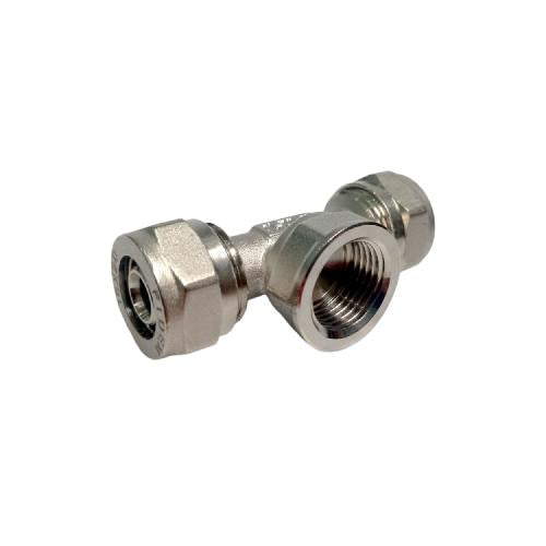 T 16 x 1/2 IN / FIDEM Tee Selang Pex Drat Dalam Ke Pipa Stainless