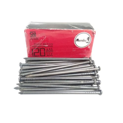 120 MM / MARABU Paku Beton Tembok Dinding Hitam Dus
