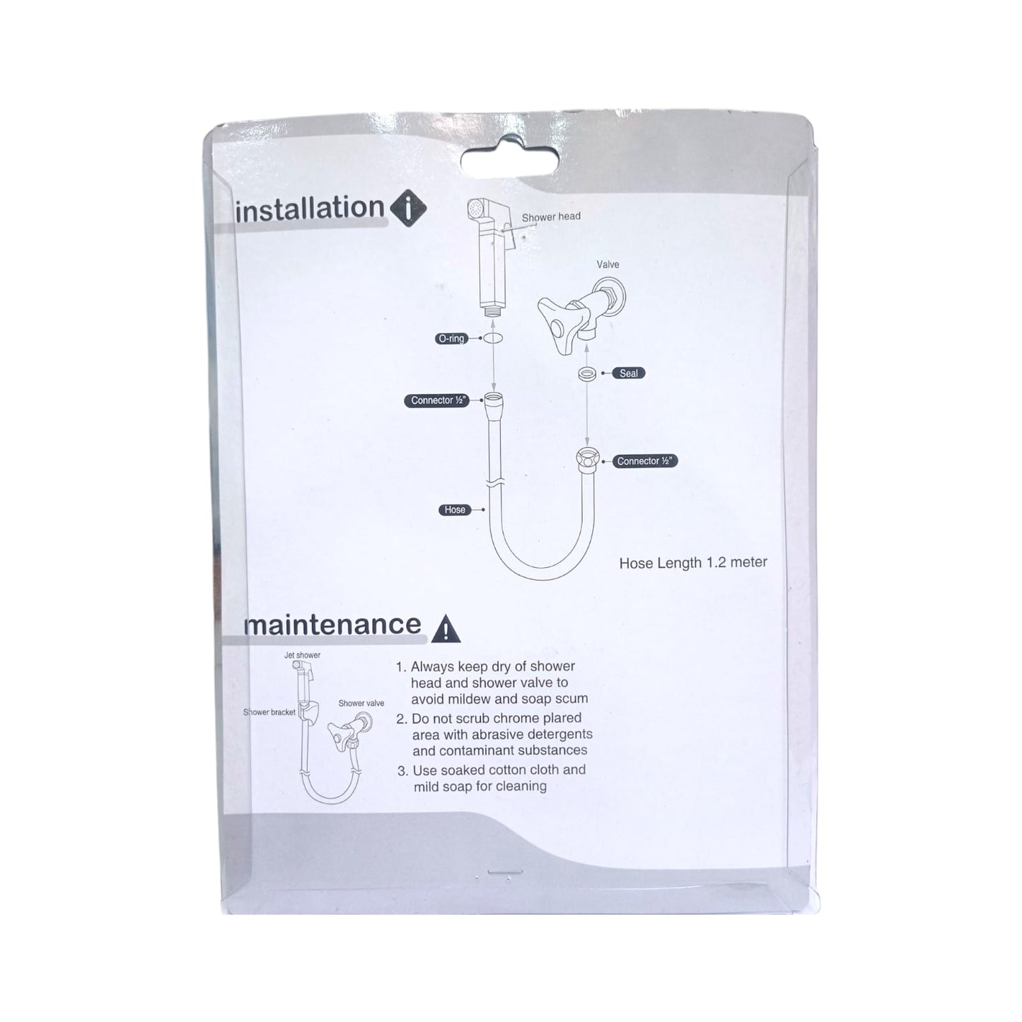 1/2 IN x 120 CM / PILL CARLO Jet Shower Cebok Toilet Stainless Set