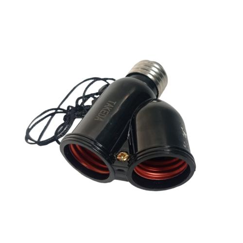 TAKEDA Fitting Lampu Kombinasi Socket Stop Kontak Hitam