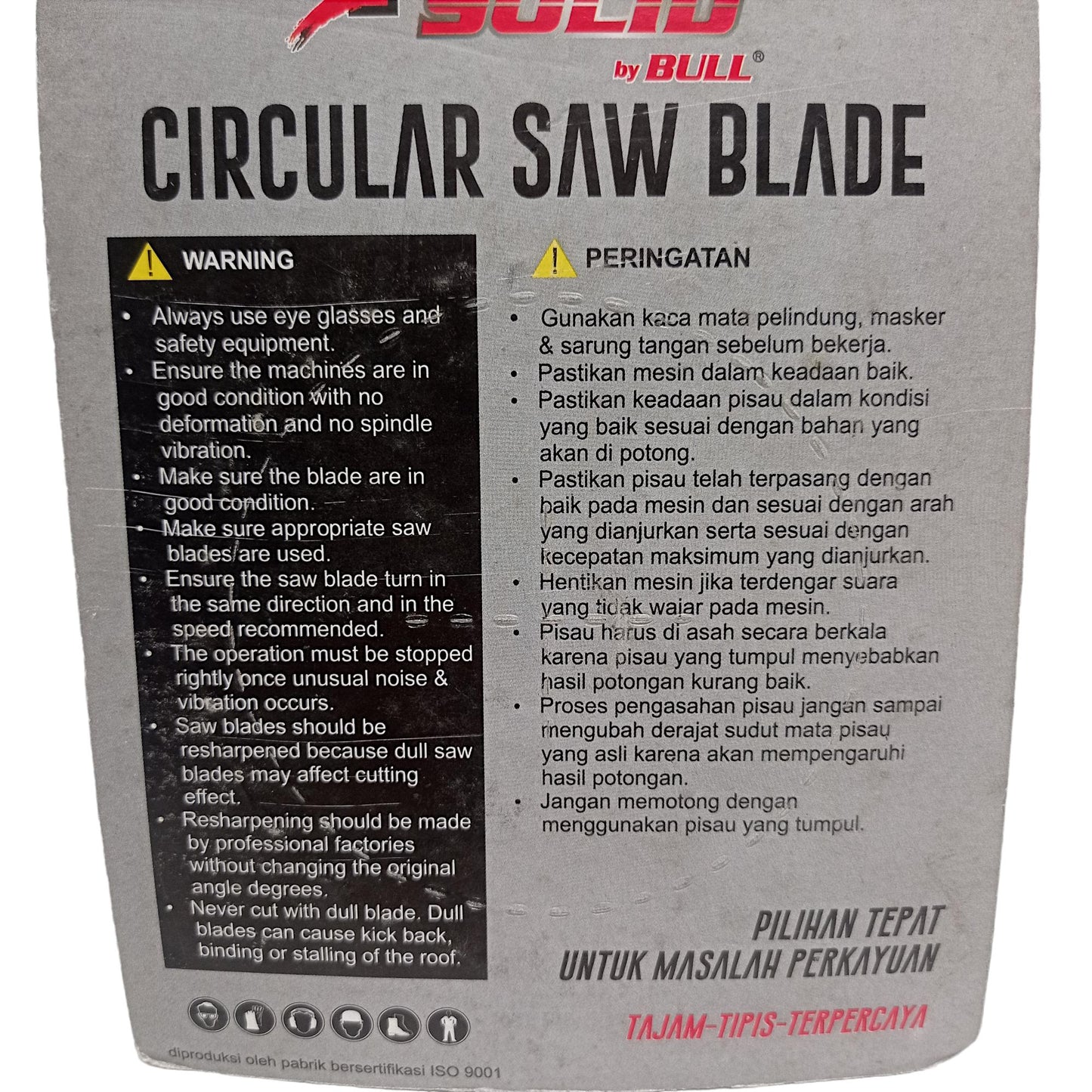 4 IN x T 30 / SOLID Circular Saw Mata Gerinda Potong Kayu Wood Cutting