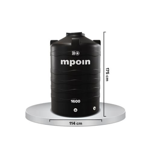 1500 L / MPOIN + WAVE P 1600 Water Torrent Tangki Tandon Air PVC Red + Acc Set