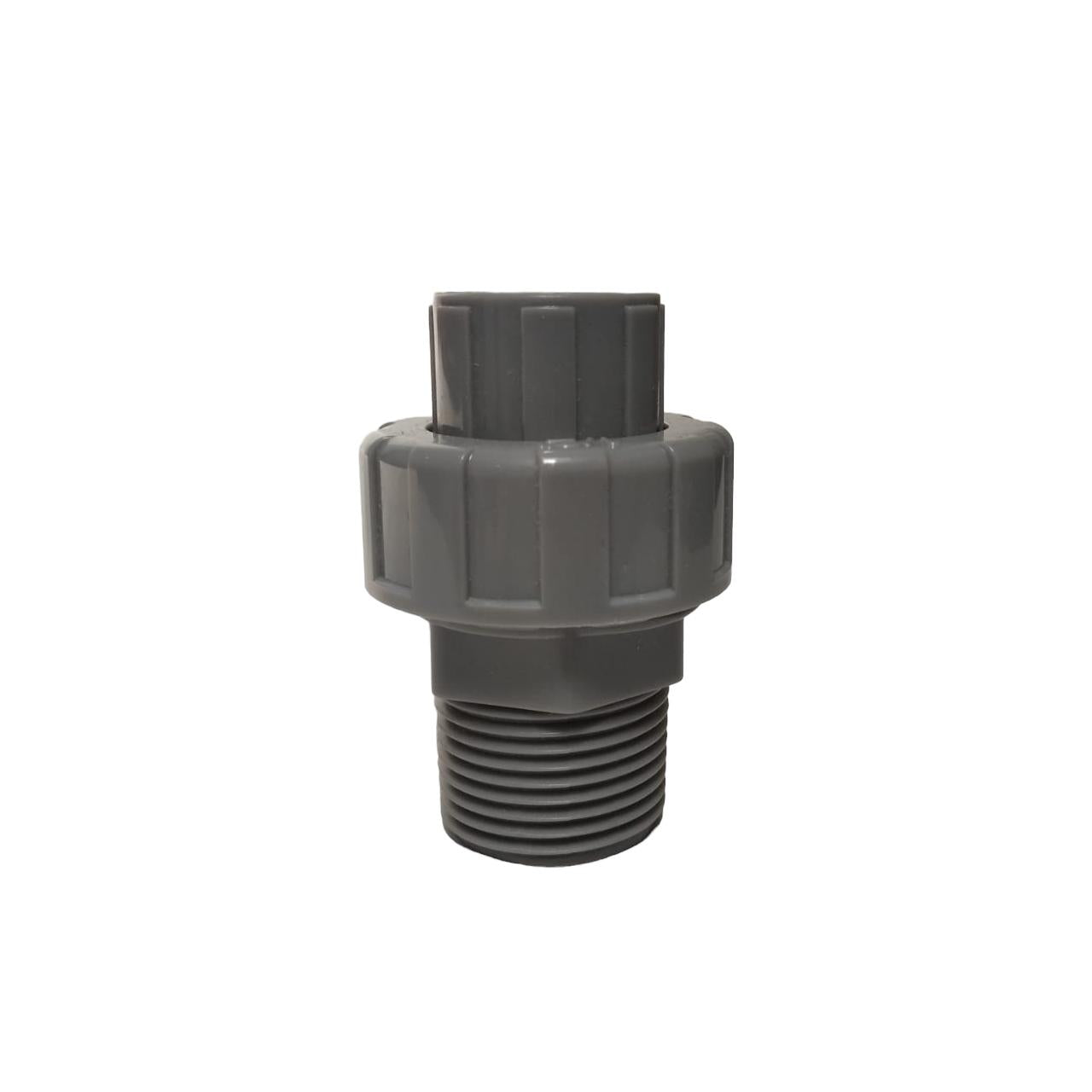 1 IN x 1/2 IN /SOLIGEN Water Mur Moor Union Socket Polos Dan Drat Luar PVC
