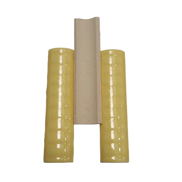 10 CM / COBZ Kuku Macan Bon Bon Lis Keramik Ulir Lurus Kuning Lembar