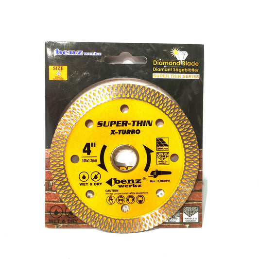 4 IN/BENZWERKZ Turbo Mata Gerinda Potong Keramik Diamond Cutting Wheel