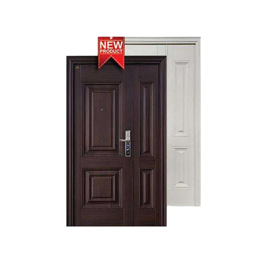 5 CM x 120 CM x 210 CM / FORTRESS FORT 120.19 MOM & SON Pintu Kamar Mandi Baja Coklat Set