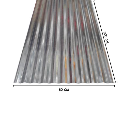 0.2 MM X 80 CM X 300 CM / NM Seng Gelombang 10 Kaki Anti Karat Lembar