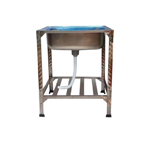 81 CM x 66 CM x 52 CM / MANGROVE MGT 660 (66ABPK) Bak Cuci Piring Washbak 1 Lubang Pakai Kaki + Acc Set