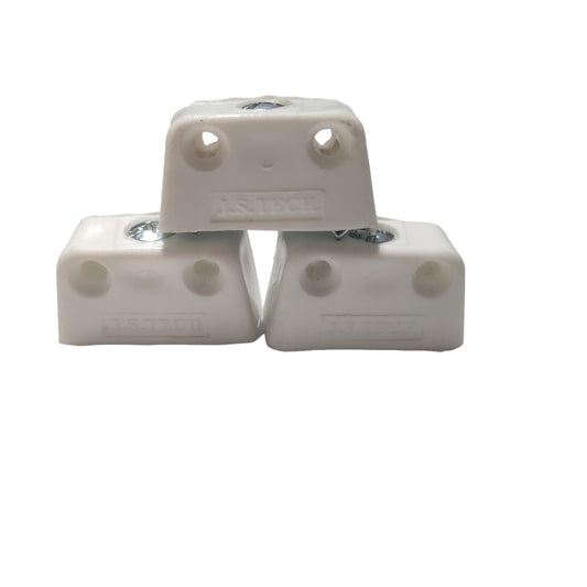 J.S.TECH Traves Ambalan Siku L Kayu Papan Rak Lemari Putih Biji