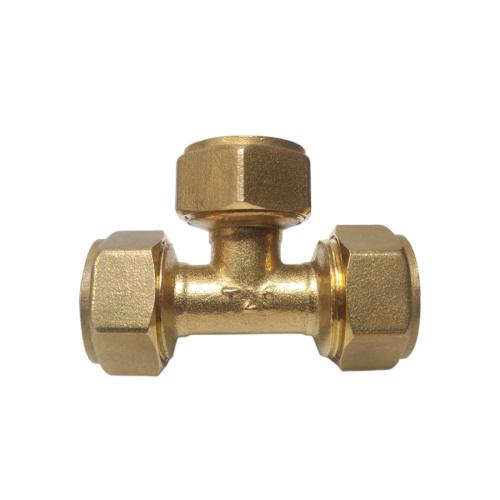 T 20 / TM Tee Sambungan Fitting Selang Pex Air Panas Kuningan