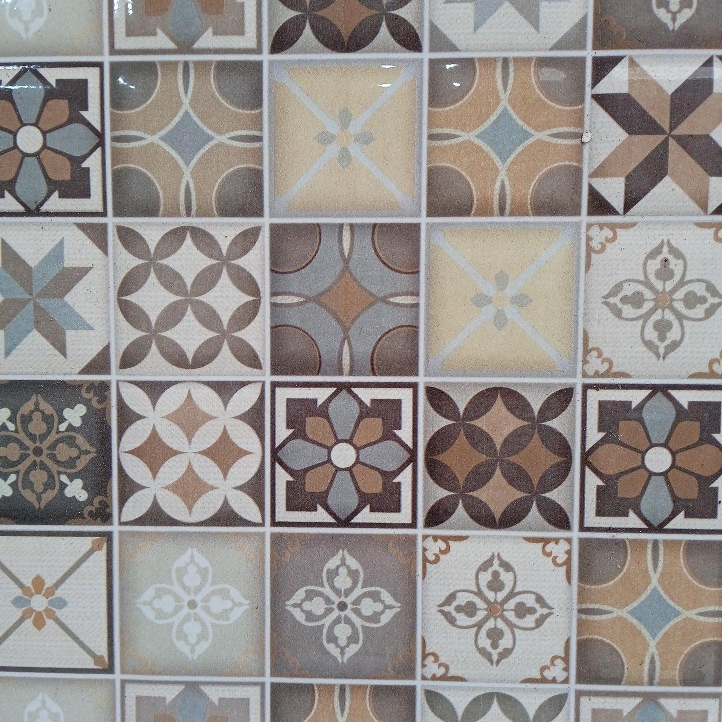 25 CM x 40 CM / PLATINUM BENSON Keramik Dinding Kamar Mandi Glossy Decor Embossed Dus