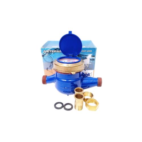 1/2 IN / AMNB Meteran Air Water Flow Meter PDAM Standar Kuningan Set