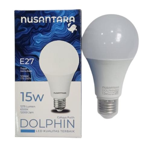 15 WATT / NUSANTARA DOLPHIN LED Lampu Bohlam Bulb Putih