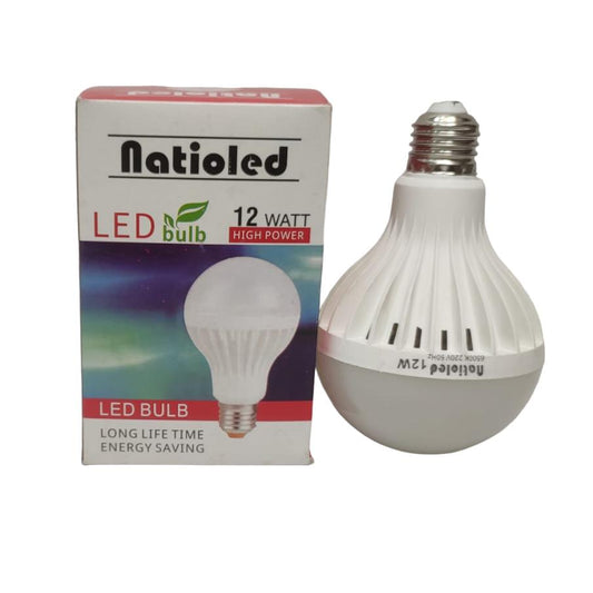 12 WATT / NATIOLED LED Lampu Bohlam Bulb Moto Putih