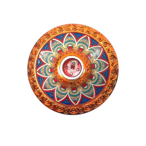 TRM 1828 Fitting Tempat Lampu Plafon Atap Tempel Motif Besar Gold