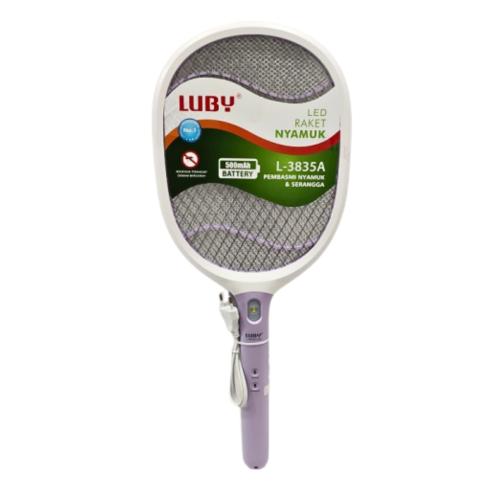 LUBY L-3835A Mosquito Swatter Raket Nyamuk Cas Rechargeable Kabel
