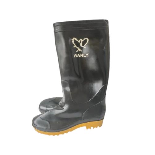 NO 41 / WANLY Sepatu Boot Kebun Pabrik Proyek Safety Karet Hitam Set