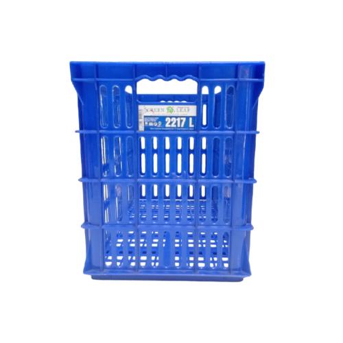 600 MM x 295 MM x 357 MM / GREEN LEAF 2217 P Krat Industri Keranjang Buah Rapat Blue