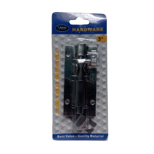 3 IN / VICO Grendel Kunci Slot Pintu Jendela Stainless