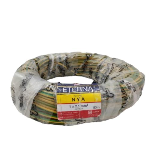 1 INTI x 2.5 MM / TM NYA Tunggal Kabel Tembaga SNI Kuning Per Meter