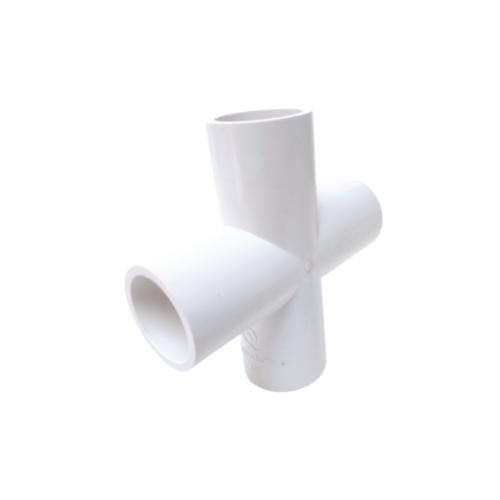 1 IN / AQUALON Tee 4 Way Straight Fitting Pipa Hidroponik PVC Pcs