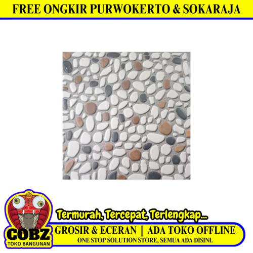 40 CM X 40 CM / ARWANA ALMARIA Keramik Lantai Teras Garasi Matte Brown Dus