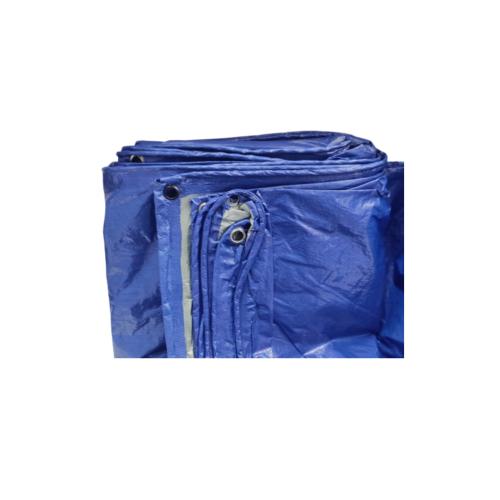 6 M x 8 M / TM A3 Terpal Tarpaulin Tutup Plastik PVC Biru Silver