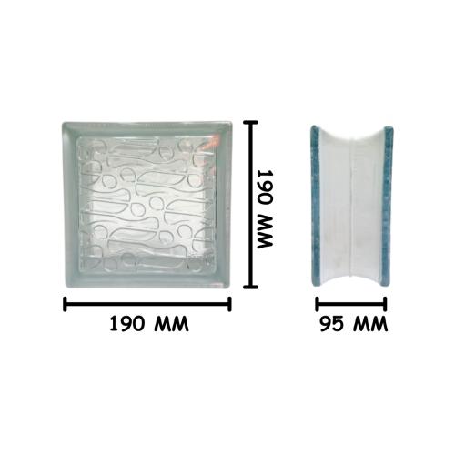 190 MM x 190 MM x 95 MM / MULIA PARANG Glassblock Rooster Blok Kaca Biji