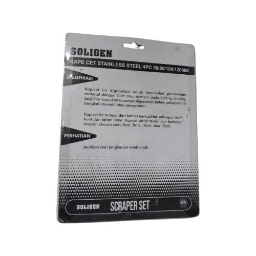2 - 5 IN / SOLIGEN Sekrap Daun Kape Scrapper Cat Acian Stainless Set