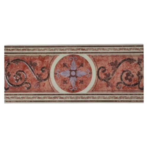 16.5 CM X 40 CM / NM ZENITH List Keramik Dinding Kamar Mandi Red Lembar