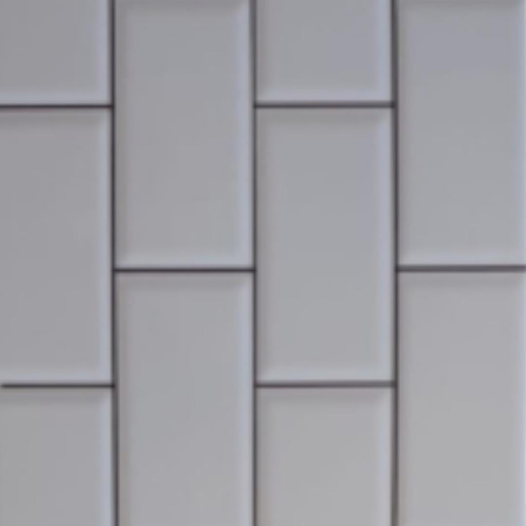 25 CM x 50 CM / UNO Interlaken Keramik Dinding Timbul Glossy White Dus