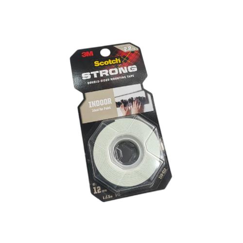 12 MM / 3M SCOTH Isolasi Bolak Balik Busa Double Foam Tape Putih