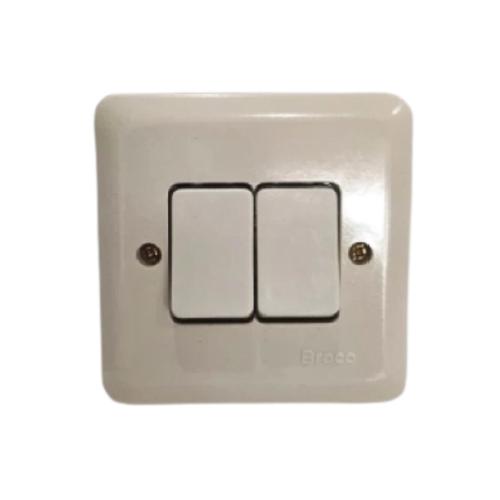 BROCO NG Saklar Ganda Double Seri 2 Gang Tanam IB Inbow Cream